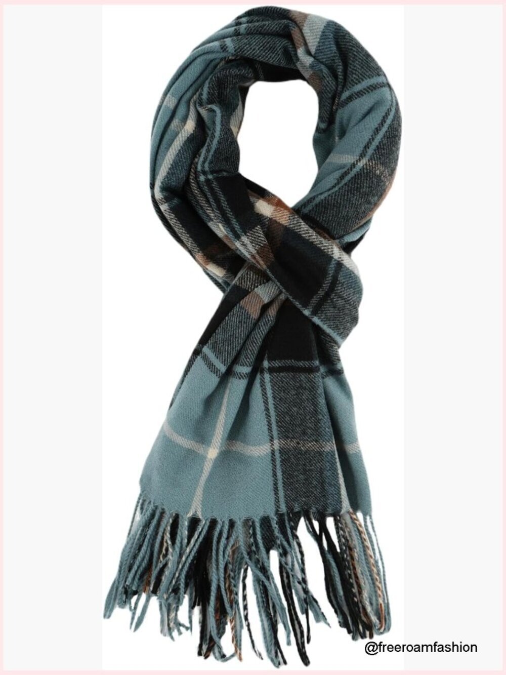 Oversized Plaid Scarf Winter Cashmere Feel Wrap Shawl